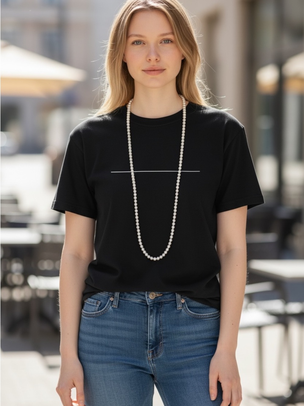 Classic Pearl Bead Necklace with 14K Gold Closure - Picture 2 of 11